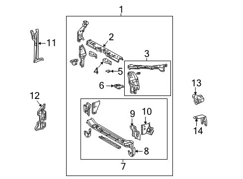 2009 Toyota Corolla Switches & Sensors Air Deflector Diagram for 53294-12110