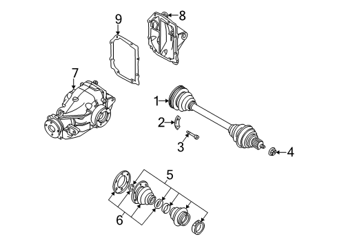 2007 BMW X3 Axle & Differential - Rear Differential Diagram for 33107567990