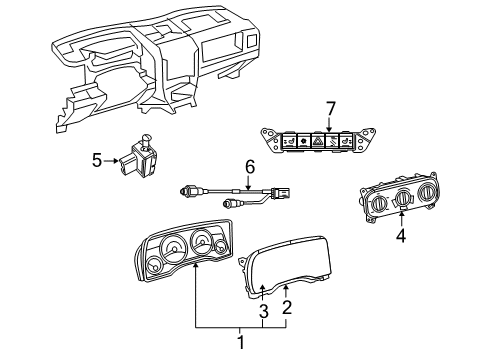 2009 Jeep Patriot Instruments & Gauges Cluster-Instrument Panel Diagram for 5172575AB