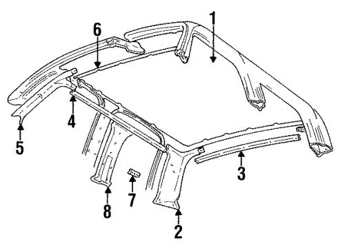 1991 Chevrolet V3500 Interior Trim - Cab Rest Asm-Side Front Door Arm-RH*Blue* Diagram for 14026410