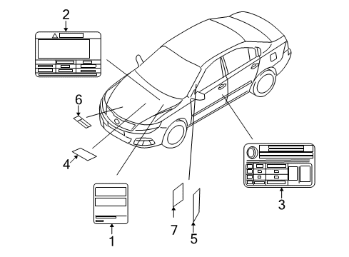 2009 Kia Optima Information Labels Label-INSTRUMNET Panel Fuse Box Diagram for 919512G201