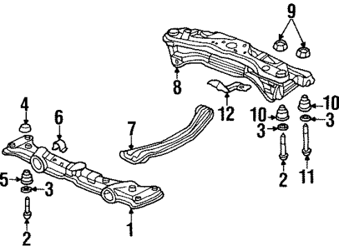 1998 Acura CL Suspension Mounting - Front Bolt, Flange (12X158) Diagram for 90191-SV7-A00