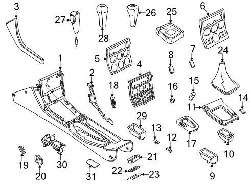 1998 BMW Z3 Front Console Plug Diagram for 51168400712