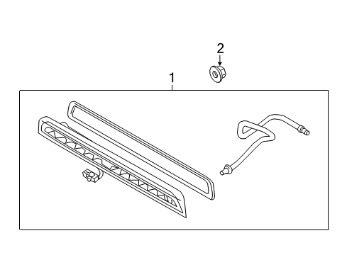 2009 Hyundai Elantra High Mount Lamps Lamp Assembly-High Mounted Stop Diagram for 92700-2L100