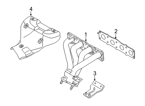 2015 Hyundai Tucson Exhaust Manifold Protector-Heat Upper Diagram for 28525-2E010