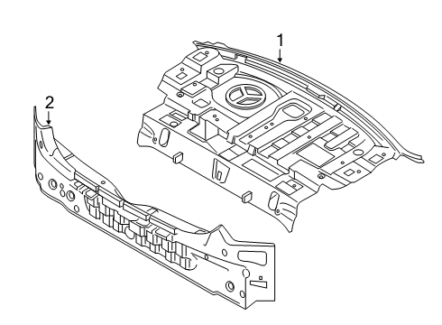 2020 Kia Forte Rear Body Panel & Frame Assembly-P Diagram for 69300M6000