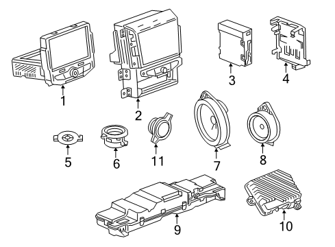 2019 Chevrolet Traverse Sound System Radio Diagram for 84423260