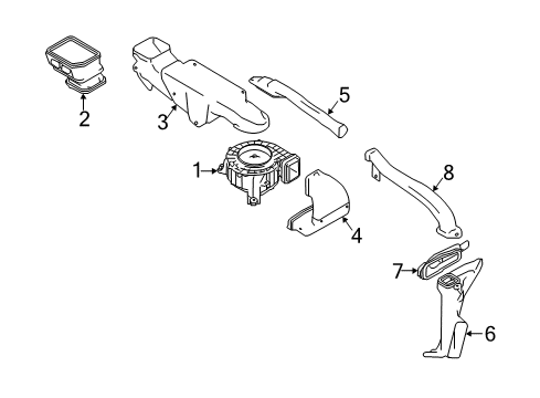 2018 Infiniti Q70 Electrical Components Duct-Battery Outlet Diagram for 96736-1MG0A