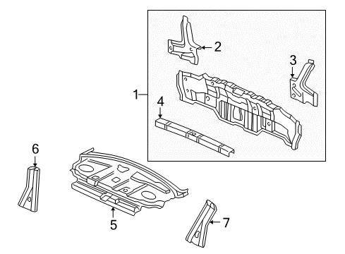 2000 Honda Accord Rear Body Panel, RR. Diagram for 66100-S84-A00ZZ