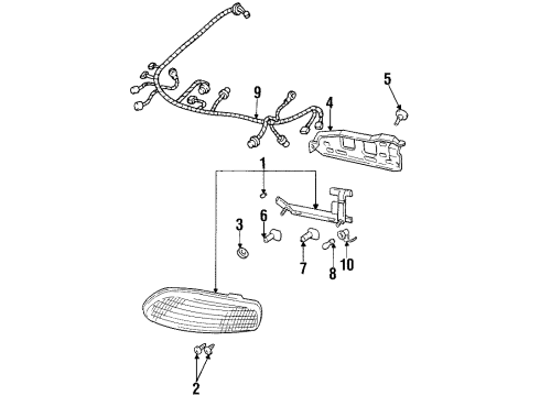 2000 Chevrolet Lumina Headlamps Harness Asm-Fwd Lamp Wiring Diagram for 15329297