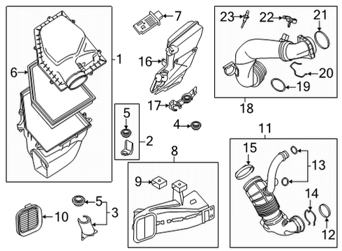 2021 BMW X6 Air Intake Screw Diagram for 07129908739