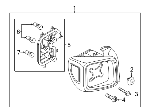 2015 Jeep Renegade Bulbs Bulb Diagram for 68281350AA