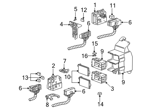 2000 Chevrolet Monte Carlo Electrical Components Block Asm-Accessory Wiring Junction Diagram for 15329230