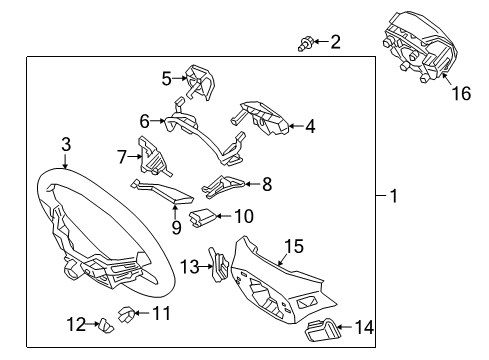 2020 Hyundai Elantra GT Steering Column & Wheel, Steering Gear & Linkage Paddle Shift Switch Assembly, Right Diagram for 96780-G3000-PMP