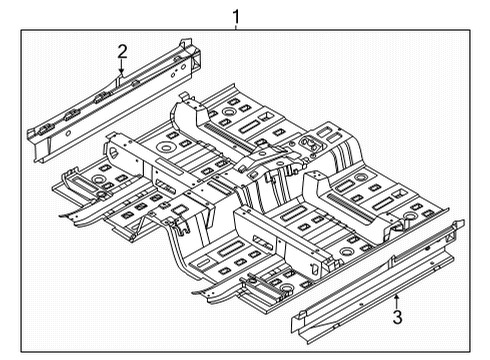2021 Kia Seltos Floor & Sill Panel Assembly-Floor, Ctr Diagram for 65100Q5000