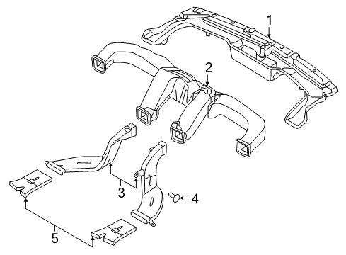 2016 Hyundai Elantra Ducts Duct-Rear Heating Rear, LH Diagram for 97365-A5000