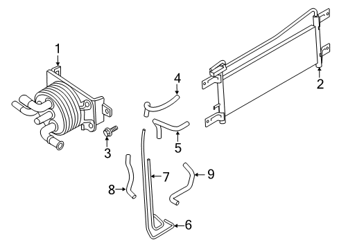 2018 Nissan Armada Trans Oil Cooler Hose-Oil Cooler Diagram for 21633-1LA1A