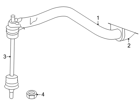 2010 Dodge Viper Stabilizer Bar & Components - Front Nut-HEXAGON Jam Diagram for 6100219