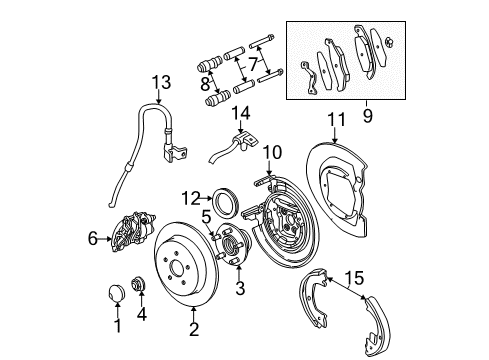 2003 Chrysler PT Cruiser Brake Components Brake Rotor Diagram for 4509553AC