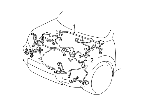 2022 Honda Passport Wiring Harness HARN, R- CABIN Diagram for 32100-TGT-AH0