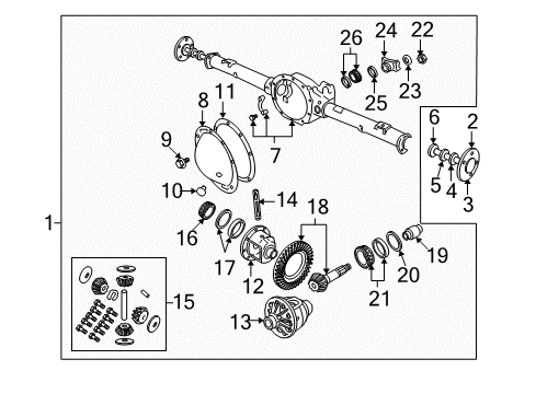 2006 Dodge Ram 1500 Axle Components - Rear Wheel Bearing Diagram for 3507898AB