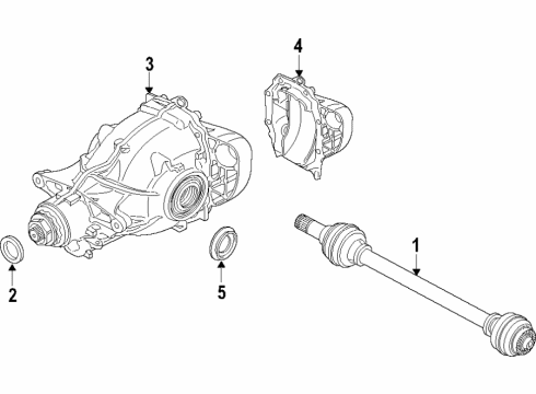 2019 BMW X5 Rear Axle, Differential, Drive Axles, Propeller Shaft UNIVERSAL JOINT Diagram for 26118487182