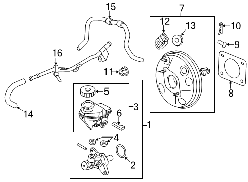 2020 Mitsubishi Mirage Hydraulic System BUSHING-Brake Booster Diagram for MB928711