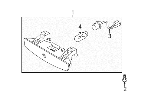 2011 Kia Rio5 Bulbs Lamp Assembly-High Mounted Stop Diagram for 927501G200