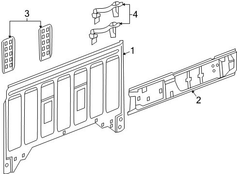 2006 Mitsubishi Raider Back Panel REINFMNT-Cab Back Diagram for 55359490AA