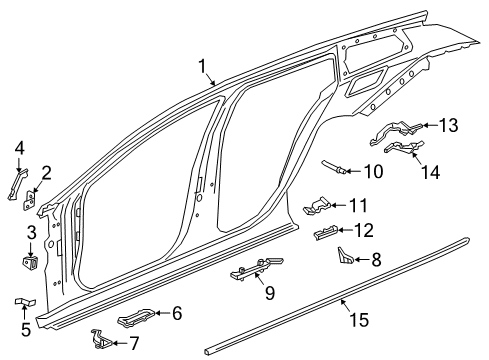 2018 Buick Regal TourX Uniside Baffle Diagram for 13487402