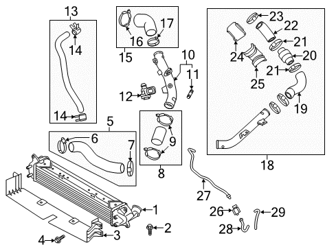 2017 Hyundai Elantra Intercooler Hose Assembly B-RECIRCULATION Sole Diagram for 28275-2B780