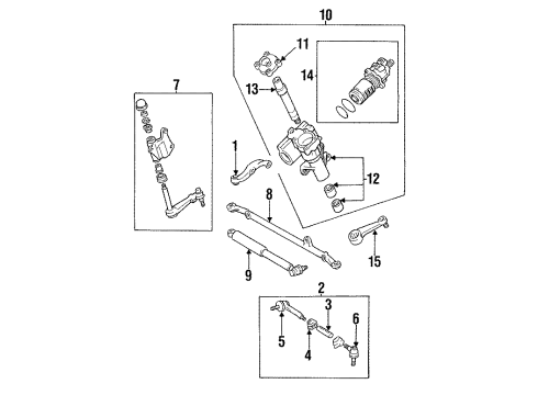 1997 Toyota T100 Steering Gear & Linkage Relay Rod Diagram for 45451-34010