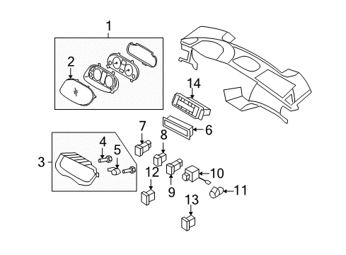 2007 Hyundai Azera Switches Switch Assembly-Multifunction Diagram for 93400-3L320