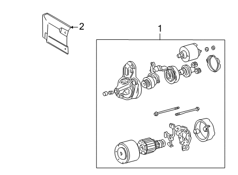 2004 Kia Optima Starter REMAN Starter Diagram for 3610038090RU