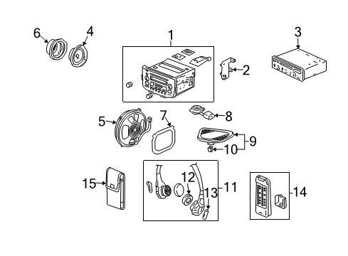 2007 Honda Pilot Sound System Case (C) Diagram for 39562-SHJ-A01
