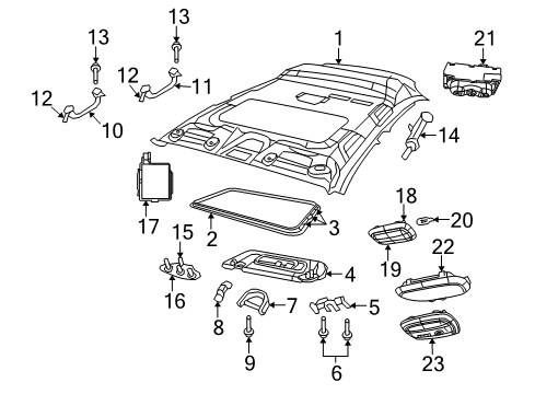 2008 Jeep Compass Interior Trim - Roof Sensor-Intrusion Module Diagram for 1BX26DW1AH