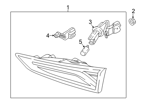 2018 Hyundai Kona Bulbs Lamp Assembly-Rear Combination Inside, RH Diagram for 92404-J9000