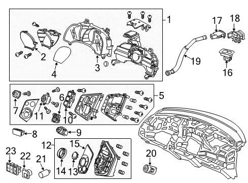 2016 Honda CR-Z Automatic Temperature Controls Knob Set *NH806L* Diagram for 79603-SZT-G41ZB