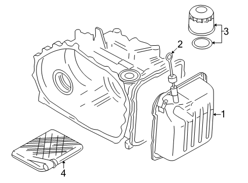 1999 Mitsubishi Galant Automatic Transmission Indicator-Oil Level Diagram for MD763032