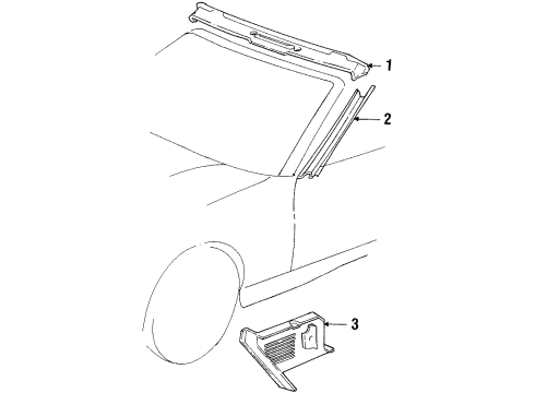 1992 BMW 318i Interior Trim - Pillars, Rocker & Floor Covering Apron Right Diagram for 51438132670