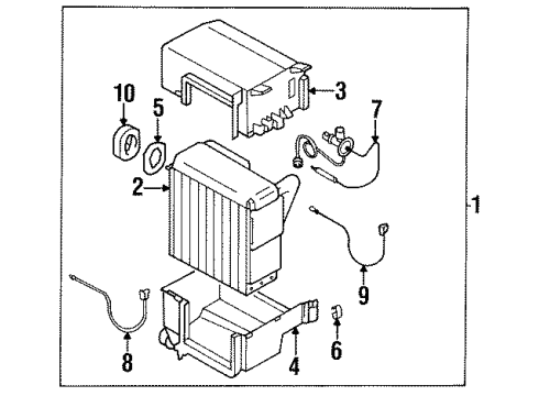 1995 Chrysler Sebring Air Conditioner Valve A/C Expansion Diagram for MB946507