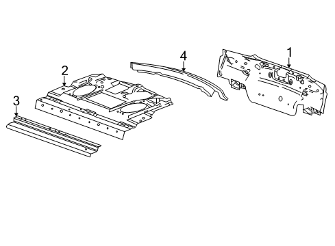 2014 Chevrolet Malibu Rear Body Rear Body Panel Diagram for 23463526