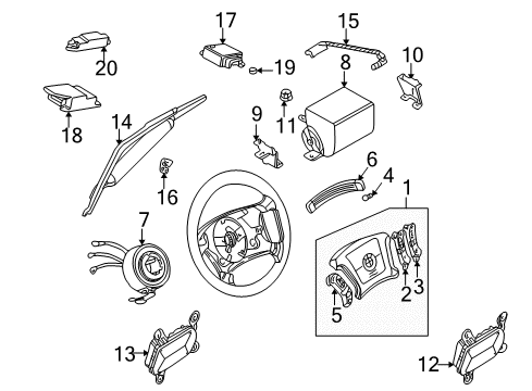 2000 BMW 750iL Air Bag Components Exchange Control Unit Airbag Uncoded. Diagram for 65776900727