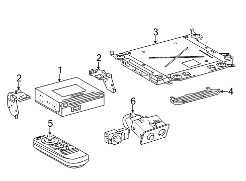 2017 Lexus LS460 Entertainment System Components Terminal, Headphone Diagram for 86192-50040