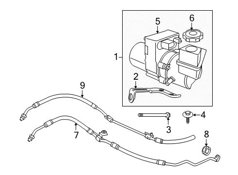 2011 Chrysler 300 P/S Pump & Hoses, Steering Gear & Linkage Bolt-HEXAGON FLANGE Head Diagram for 6104230AA