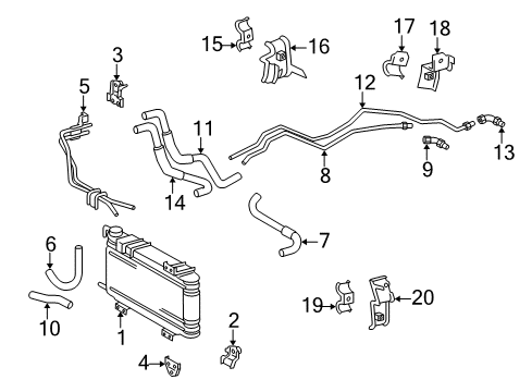 2000 Lexus LX470 Trans Oil Cooler Elbow Diagram for 90407-14027