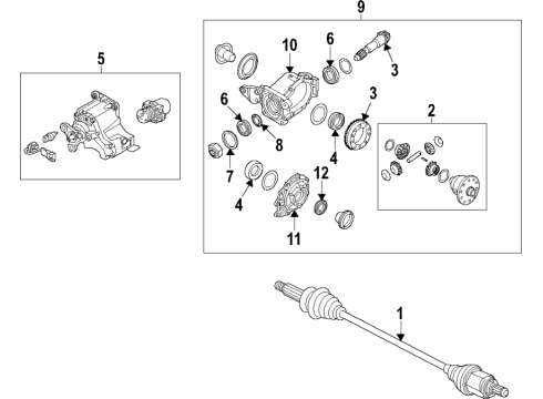 2021 Kia Sorento Rear Axle, Differential, Drive Axles, Propeller Shaft Shaft Assembly-PROPELLER Diagram for 49300P2000