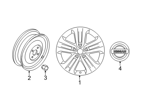 2017 Nissan Juke Wheels, Covers & Trim Wheel Assy-Disk Diagram for D0C00-3YV8A