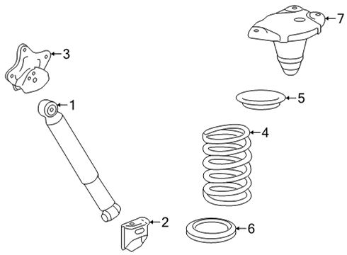 2022 Toyota Highlander Shocks & Components - Rear Spring Diagram for 48231-0E720