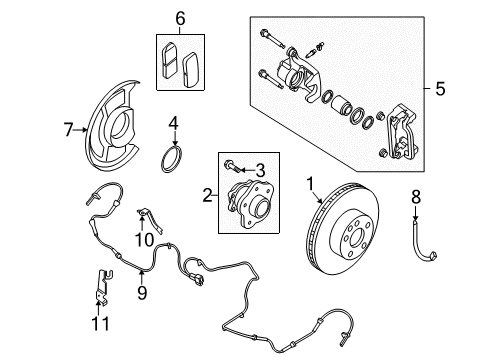 2010 Nissan Altima Anti-Lock Brakes Anti Skid Actuator Assembly Diagram for 47660-JB12C
